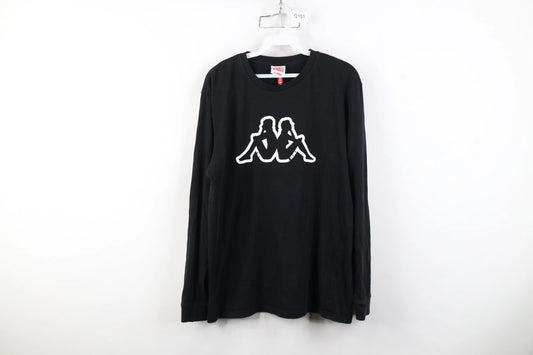 Vintage 90s Y2K Kappa Mens XL Faded Big Logo Soccer Futbol Long Sleeve T-Shirt