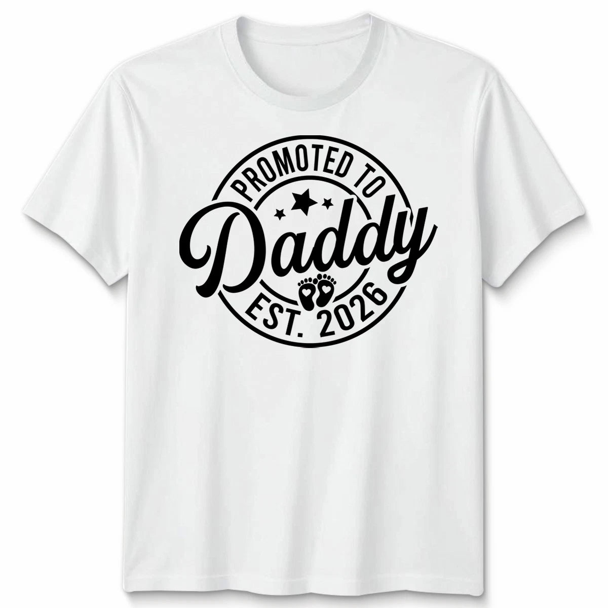 Promoted To Daddy Mens T Shirt Est 2026 Best Dad Father's Day Novelty Tee