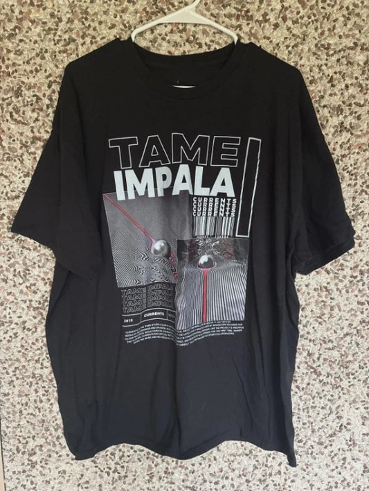 Retro Tame Impala Black Cotton All size S-5XL Gift For Fan T-shirt DM66