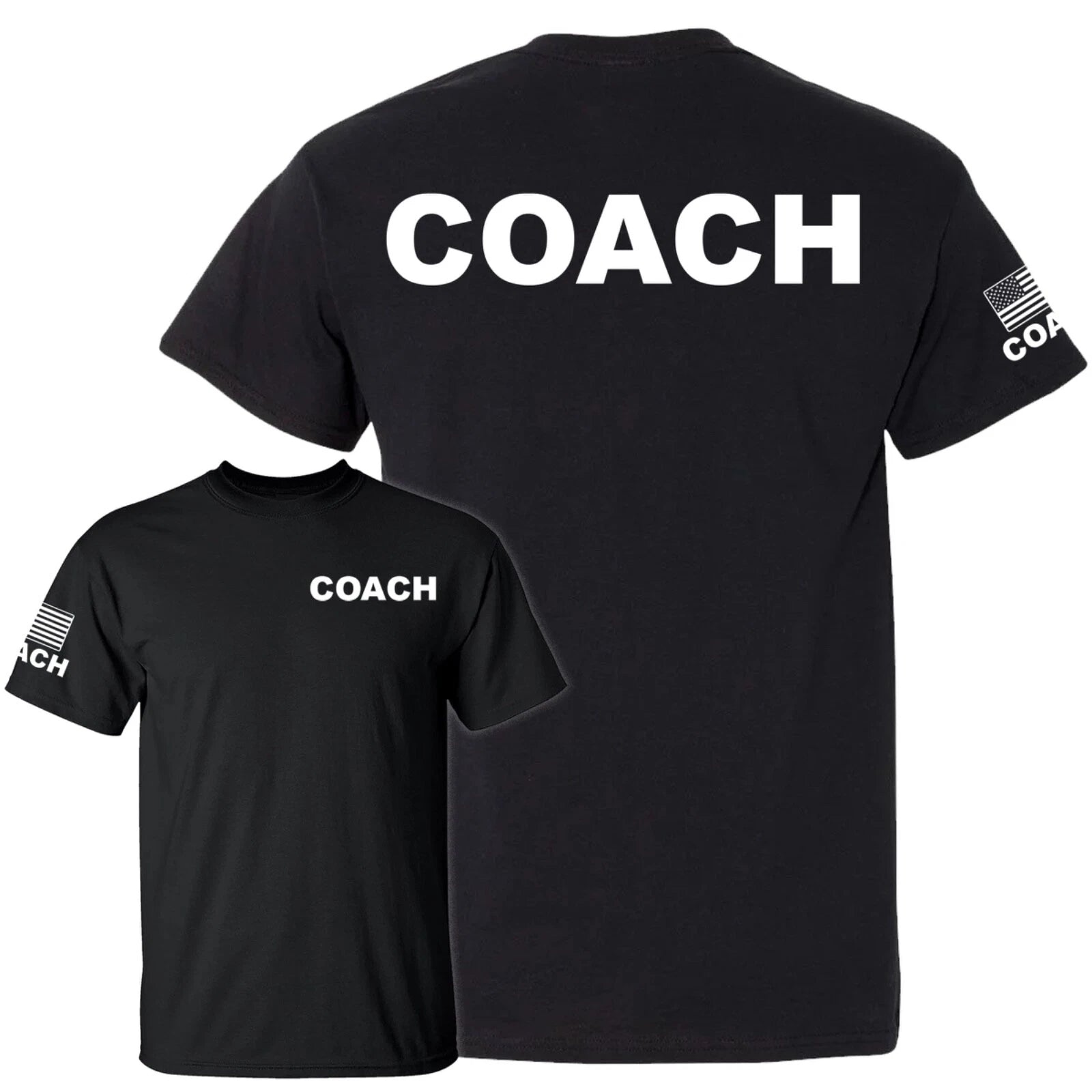 Coach, Fitness, Soccer, Basketball, Football, Baseball, Futbol, Unisex Black Tee