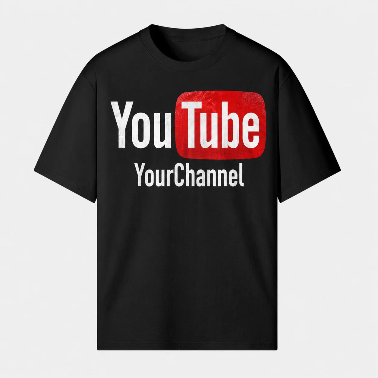 CUSTOM Channel YOUTUBE Personalized T-Shirt 220GSM | Your TEXT | DTG 100% Cotton