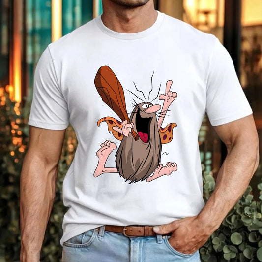 Vintage Captain Caveman T-Shirt Hanna-Barbera Retro Cartoon Gift Unisex Tee Top