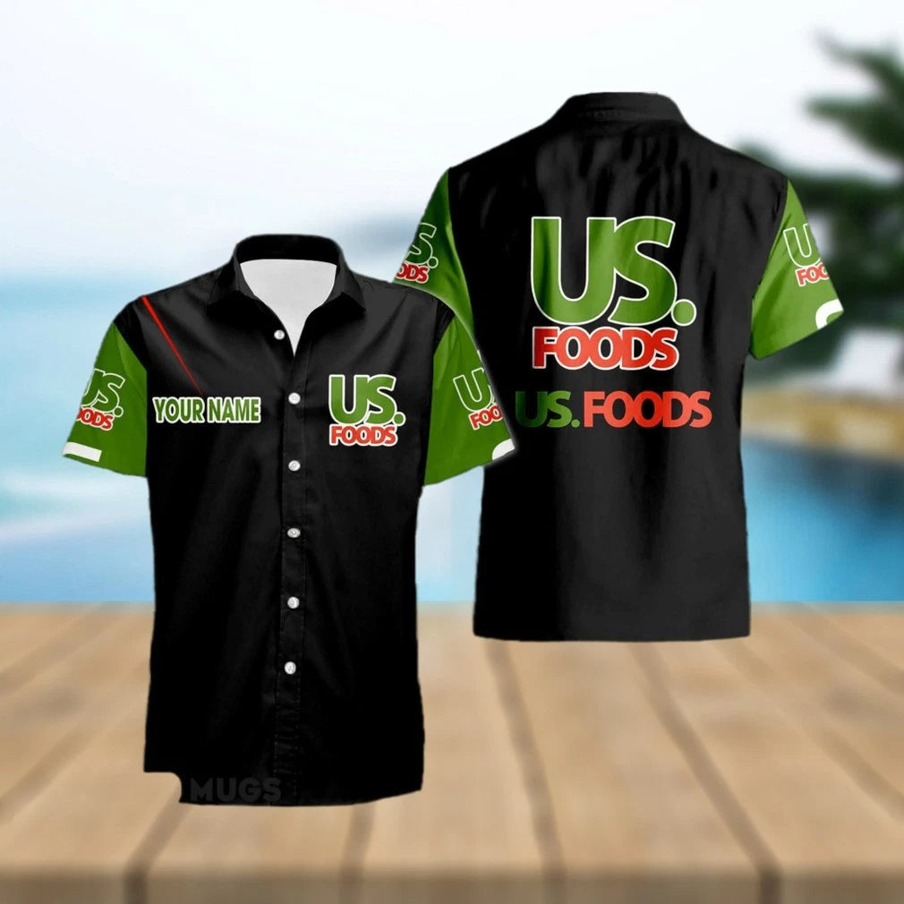 Custom Name US Foods Style 7 Logo Trademark 3D Hawaiian Shirt For Men And Women