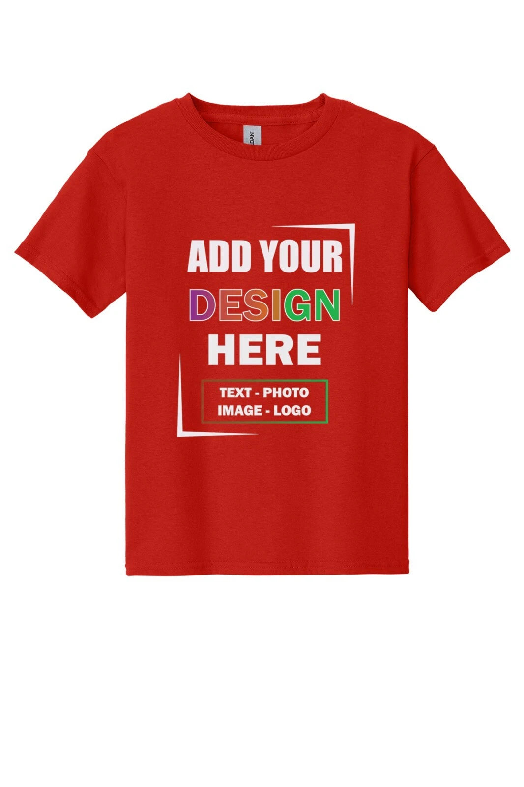 Personalized Custom Gildan Youth Heavy Cotton Kid's T-Shirt USA Gift Tee