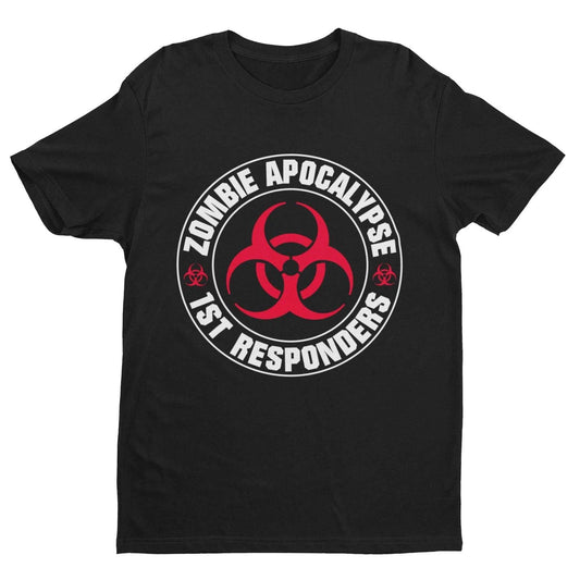 ZOMBIE APOCALYPSE FIRST RESPONDERS Funny T Shirt Gaming Gamers Horror Gift Idea