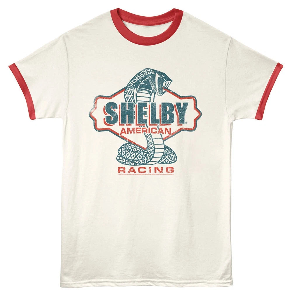 Carroll Shelby Mustang American Racing Cobra Snake Men's Ringer T Shirt