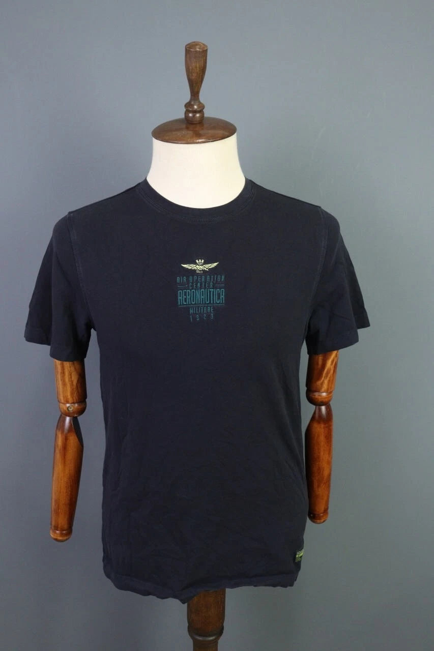 Aeronautica Militare Blue Short Sleeve T-Shirt Size M
