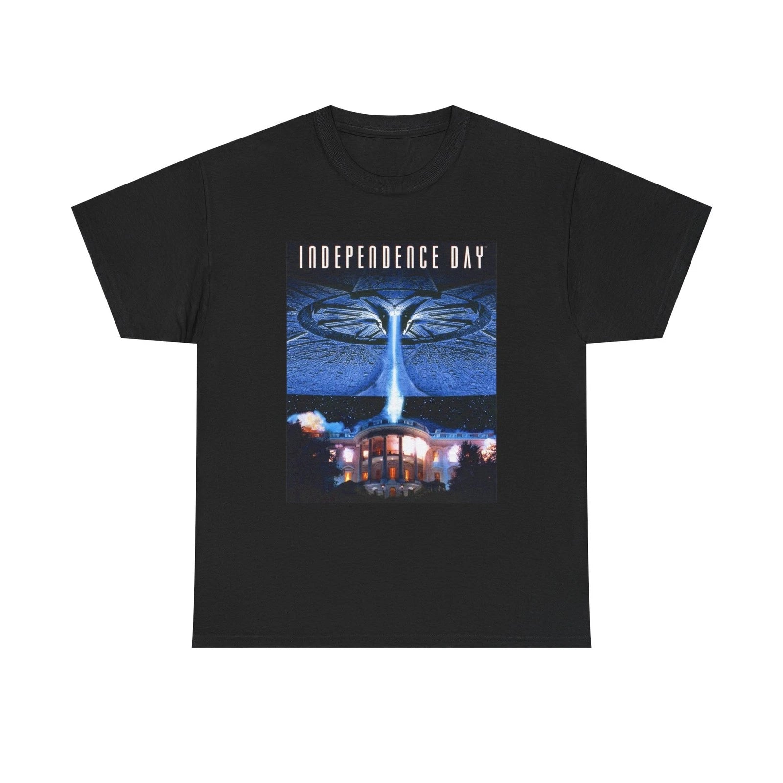 Independence Day T shirt Retro Movie Poster Aliens Will Smith 90s Unisex
