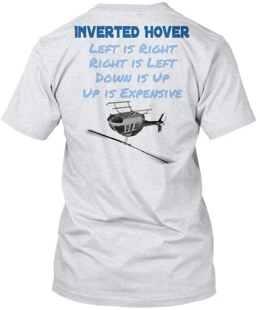 Rc Heli Pilot Inverted Hover 2 T-Shirt Made in the USA Size S to 5XL