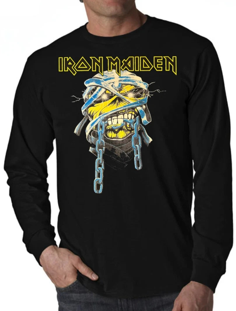 Iron Maiden Power slave PUNK ROCK BAND long sleeve shirt Men's Sizes
