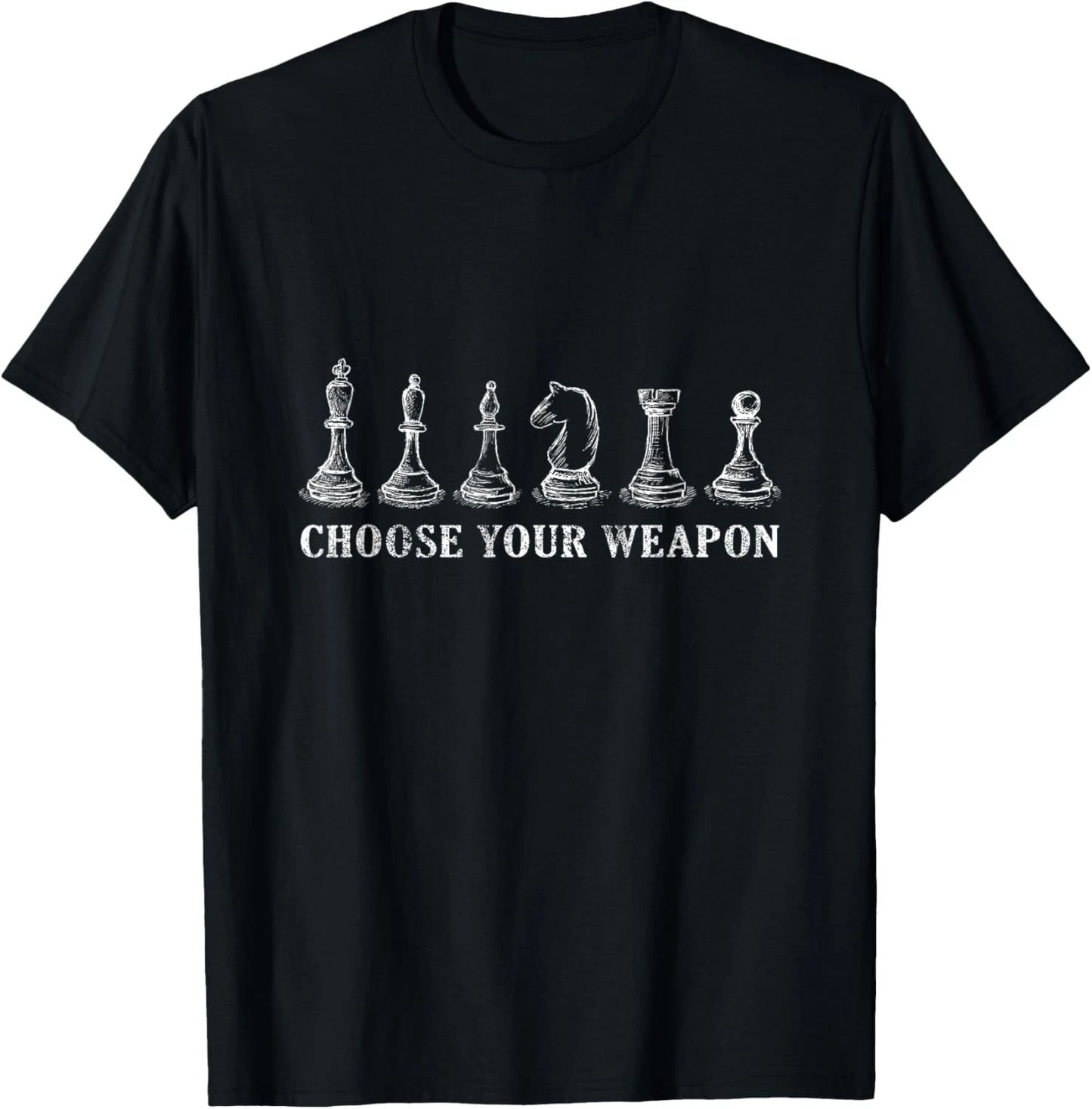 Choose Your Weapon Chess T-Shirt Retro Vintage Gift Unisex T-Shirt