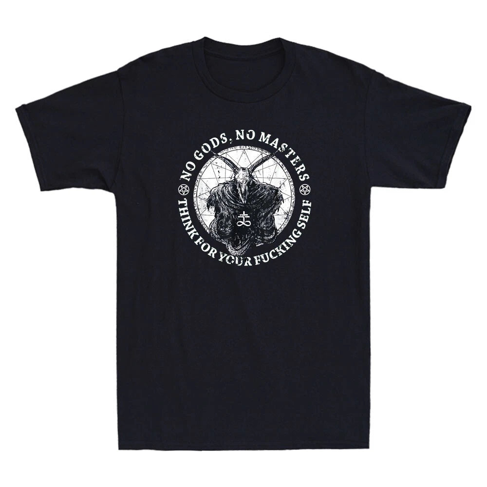 No Gods No Masters Think For Your Fucking Self Funny Quote Vintage Men's T-Shirt
