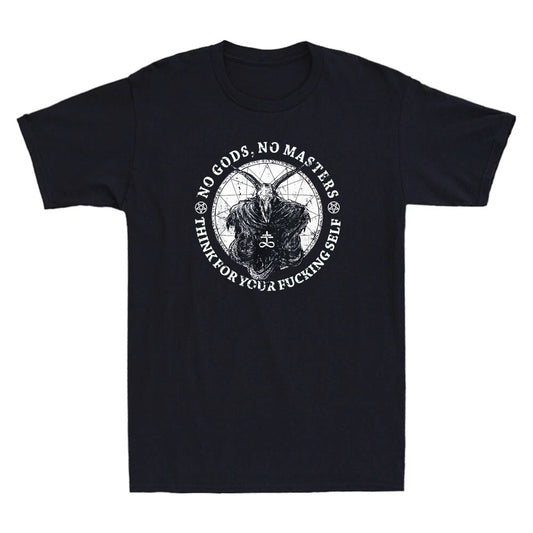No Gods No Masters Think For Your Fucking Self Funny Quote Vintage Men's T-Shirt