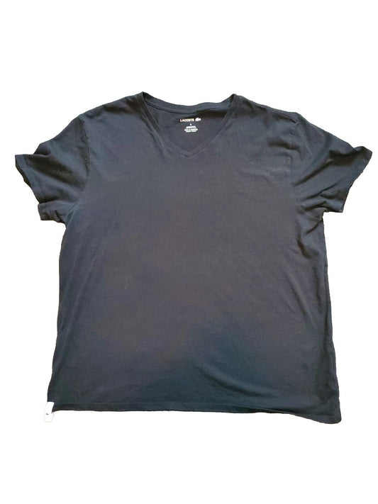 Lacoste Under Shirt Mens XL Large Black Crocodile V Neck