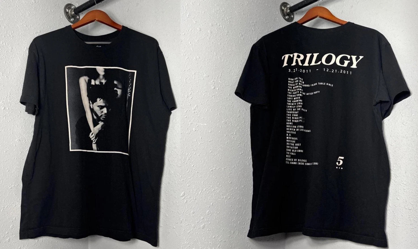 The Weeknd Trilogy 5 Year Anniversary T-Shirt XO Graphic Tee Black Blue S-5XL