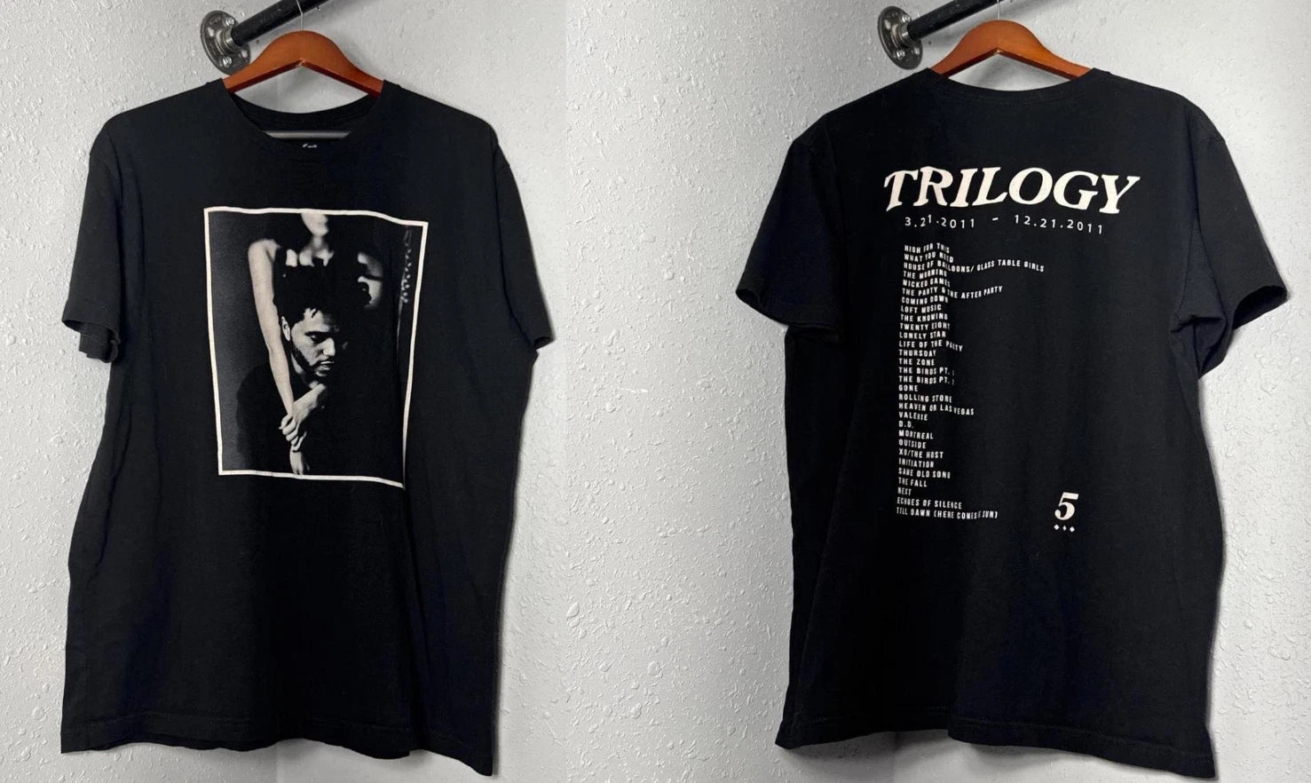 The Weeknd Trilogy 5 Year Anniversary T-Shirt XO Graphic Tee Black Blue S-5XL