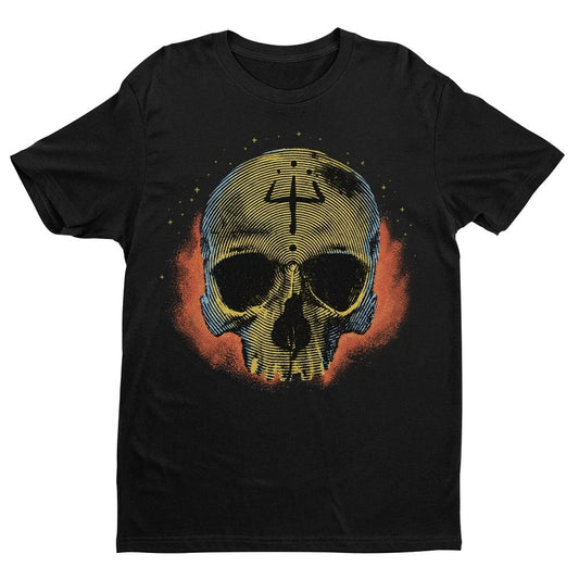 Retro Dark Skull Unisex T-shirt | Gothic Skull Shirt Gifts for Men