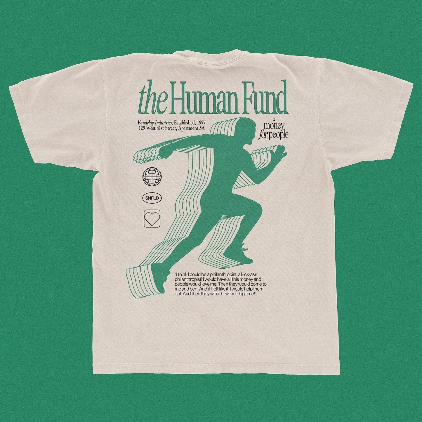 The Human Fund Seinfeld George Costanza 90's Sitcom Vintage Tee