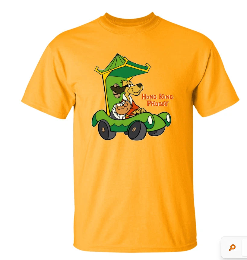 Hong Kong Phooey retro helicopter Saturday morning funny logo T-Shirt tee Unisex