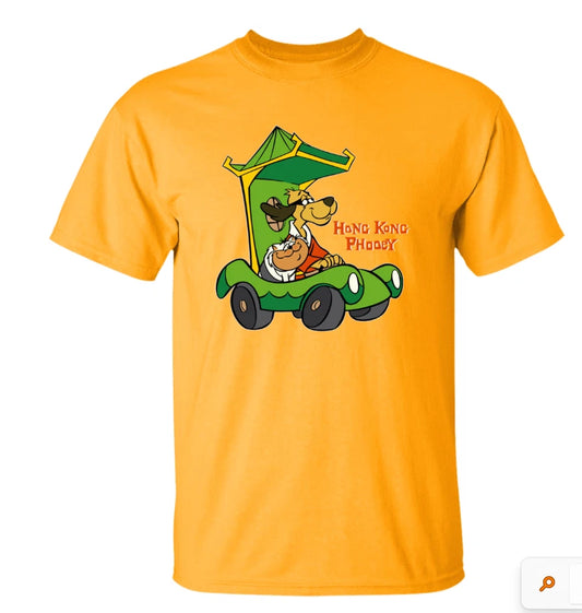 Hong Kong Phooey retro helicopter Saturday morning funny logo T-Shirt tee Unisex