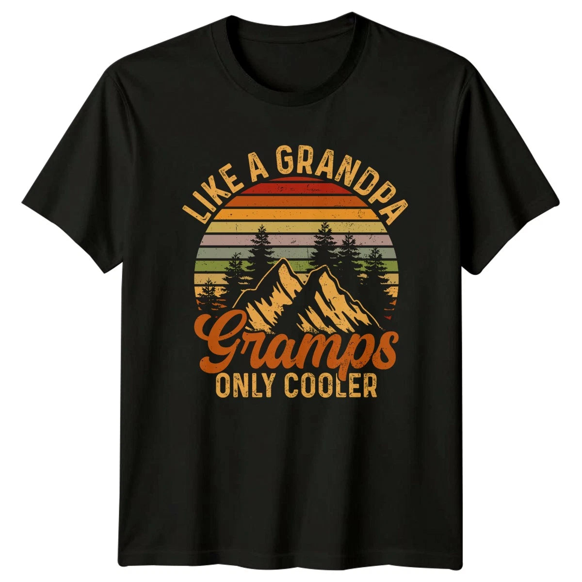 Like A Grandpa Gramps Only Mens T-Shirt Grandpa Family Fathers Day Gift For Him