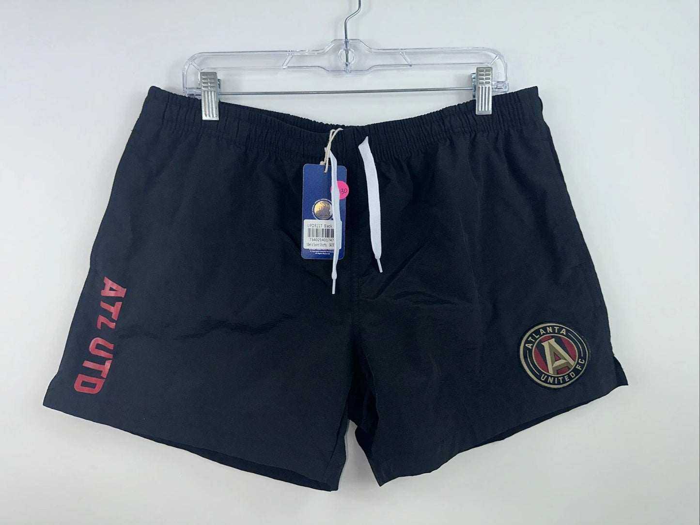 NWT MLS Atlanta United Men’s XL Black Dry Fit Training Swim Shorts $35