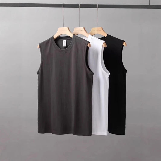 Cotton Sports Vest Men's T-shirt Loose Sleeveless Camisole Fitness Couple Shirts