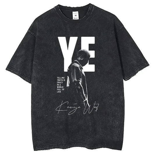 Kanye West Late Registration 2005 Tour Vintage Wash Cotton Hip Hop Tee Shirt