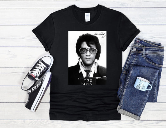 Elvis Presley Mugshot Rock N Roll Men Women Unisex T Shirt Hoodie Baseball 2629