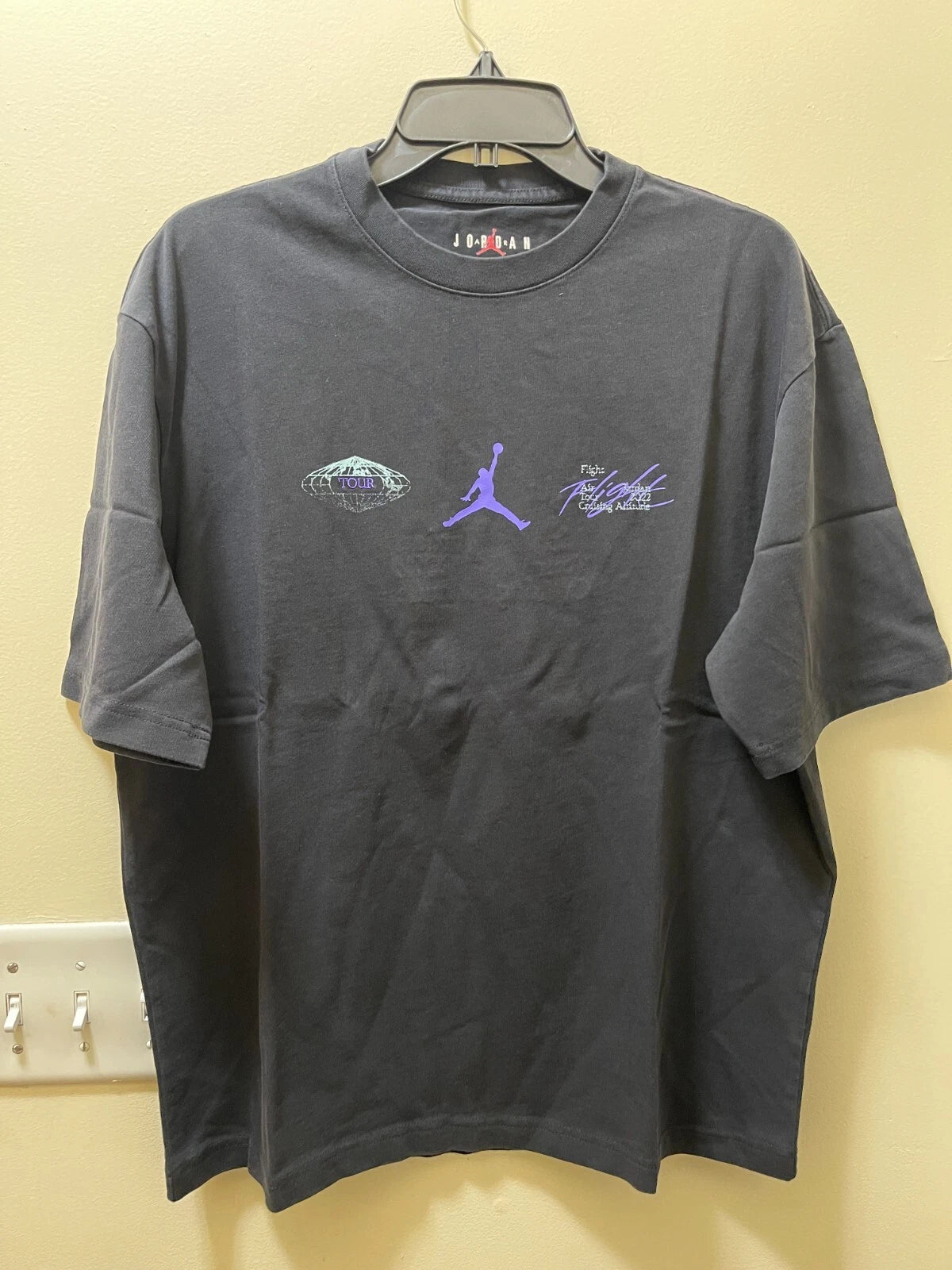 Jordan T-Shirt Men's M Black Graphic Bulls 23 Crew Short Sleeve DM1444-601 S224