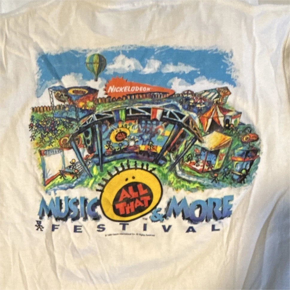 Hanes Comfort White Nickelodeon All That Double-Sided Graphic Tee