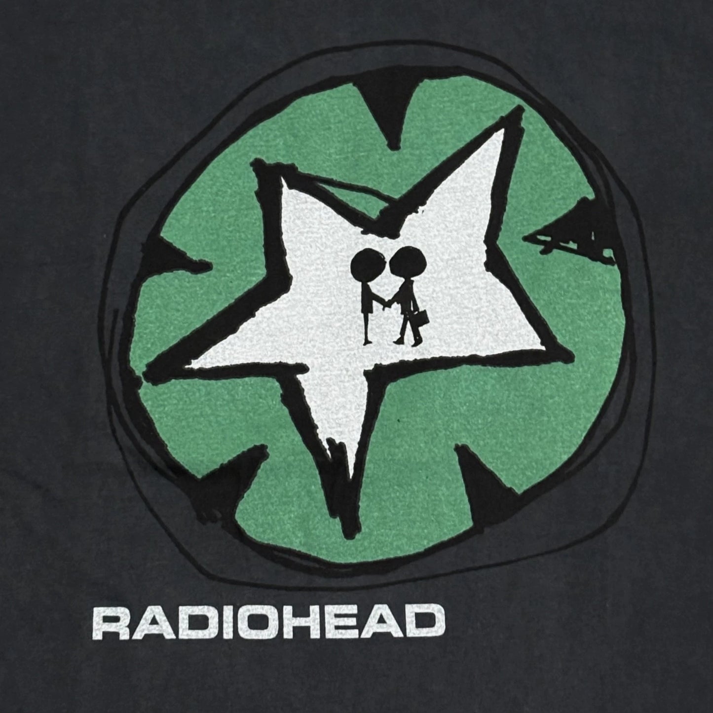 RADIOHEAD Vintage Meeting People Is Easy 90s Band Thom Yorke Sz.L Shirt REPRINT