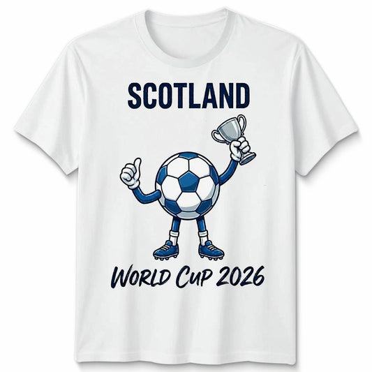 Scotland Unisex Football T Shirt Game Day 2026 Novelty White Or Yellow Tee