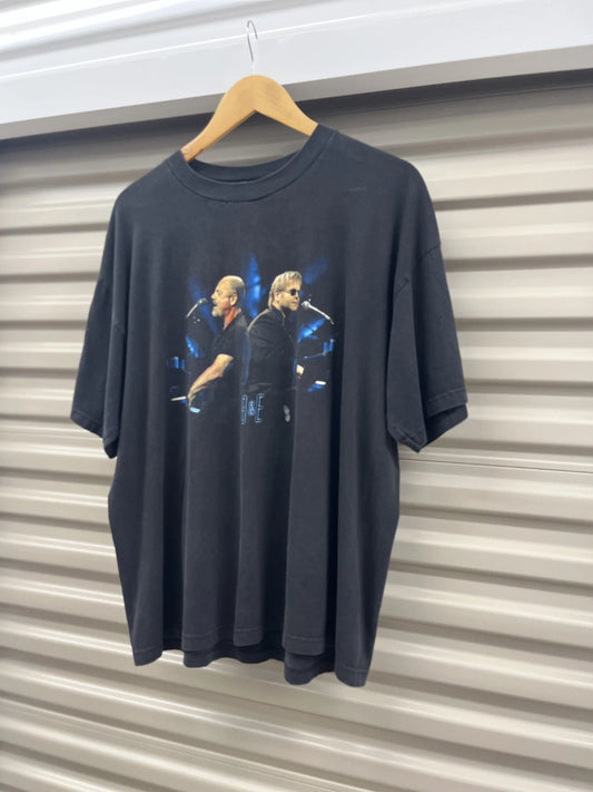 Vtg 2003 Elton John Billy Joel Shirt Men's XL Black Concert Face 2 Face Tour