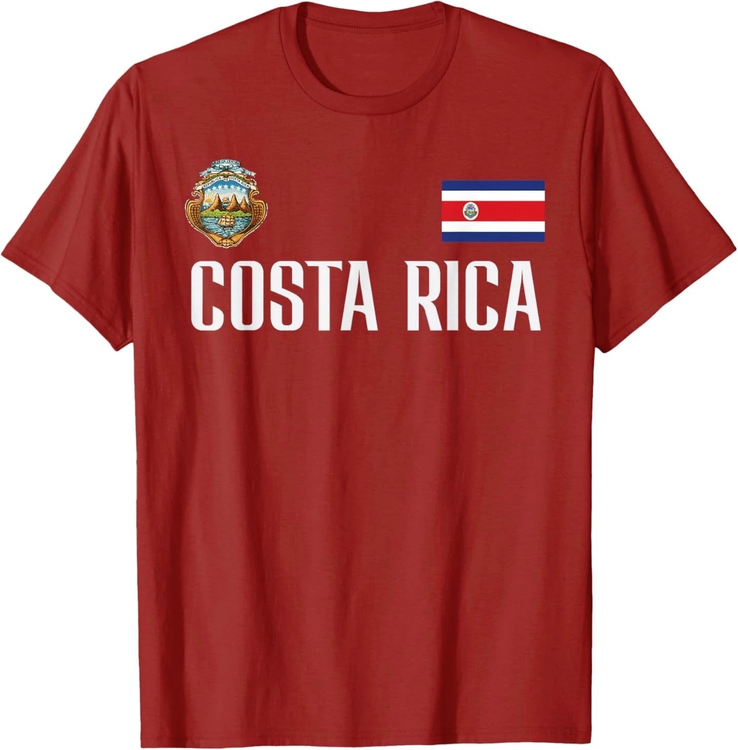 Costa Rica Flag Football Soccer Fan Men Women T-Shirt