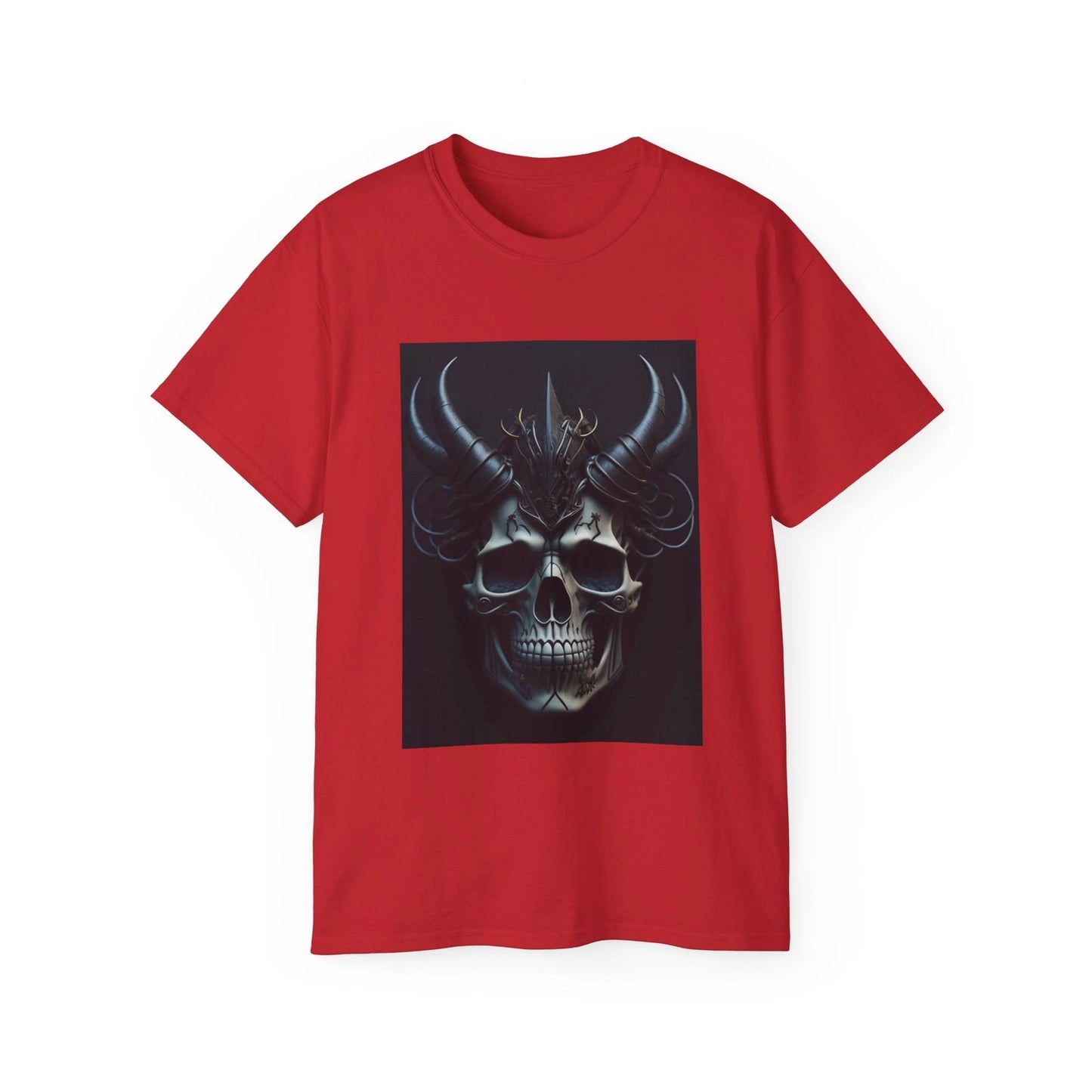 Skull Feathers Skeleton Bones Head Tattoo | Custom Graphic T-Shirt
