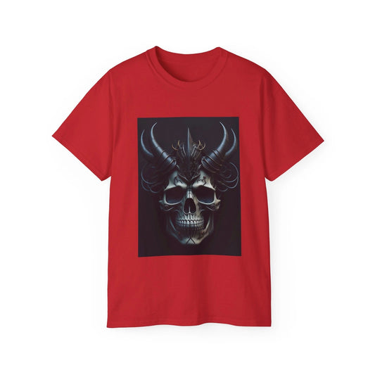 Skull Feathers Skeleton Bones Head Tattoo | Custom Graphic T-Shirt