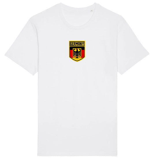 Germany Flag Badge T-Shirt, Adults Kids Baby Family, Football World Cup 2026 Kit