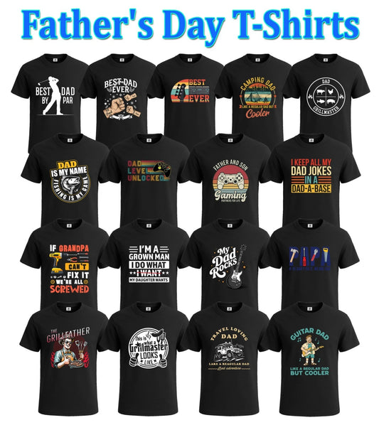 Father's Day Funny Men's T-Shirt Collection Graphic Tee Dad Jokes Gag Gift Party