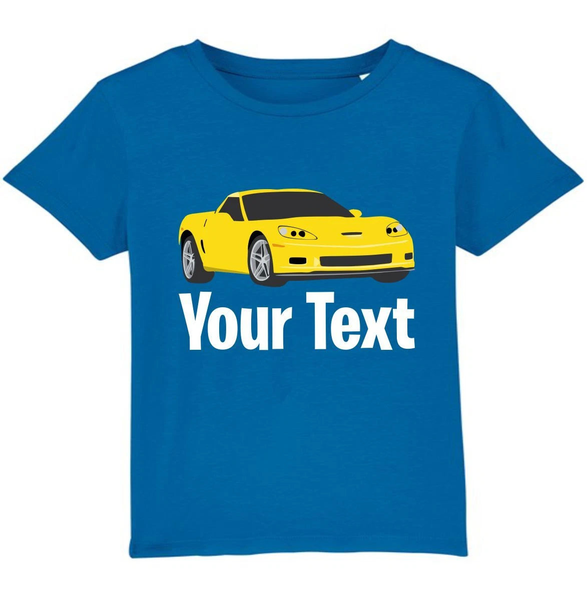 Personalised Your Name Sports Car T-Shirt Custom Name Kids/Adults Gift Tee Top
