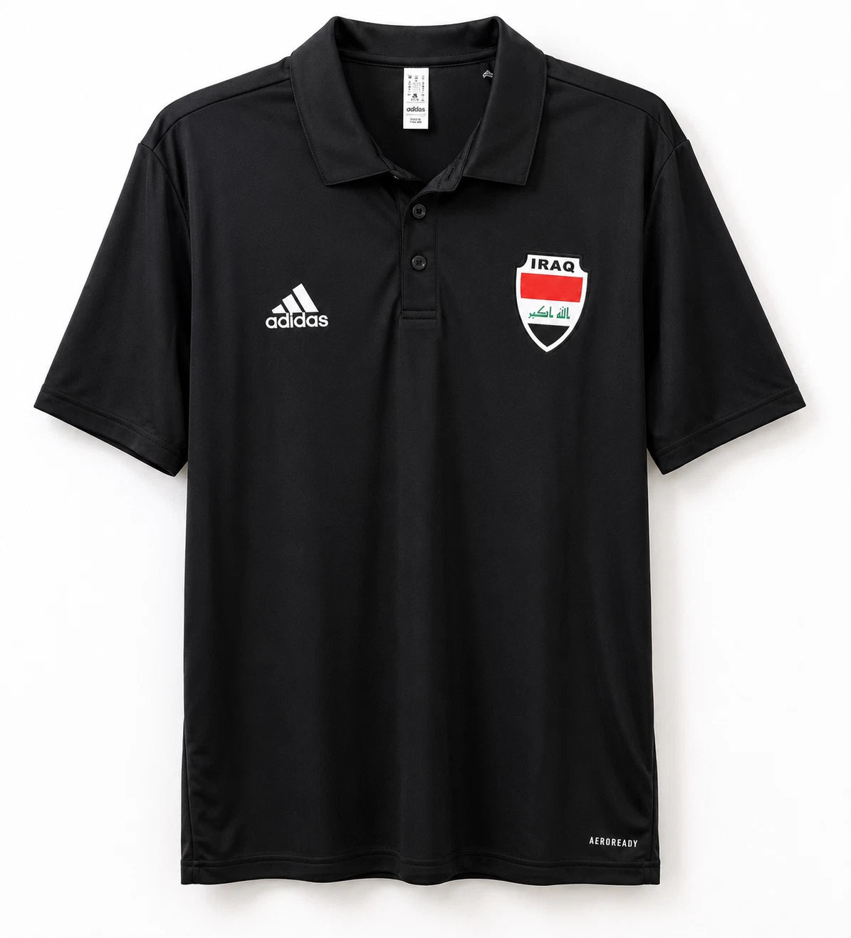 Iraq Polo Shirt Jersey Black Football Soccer Fan Jersey - Size L - NEW
