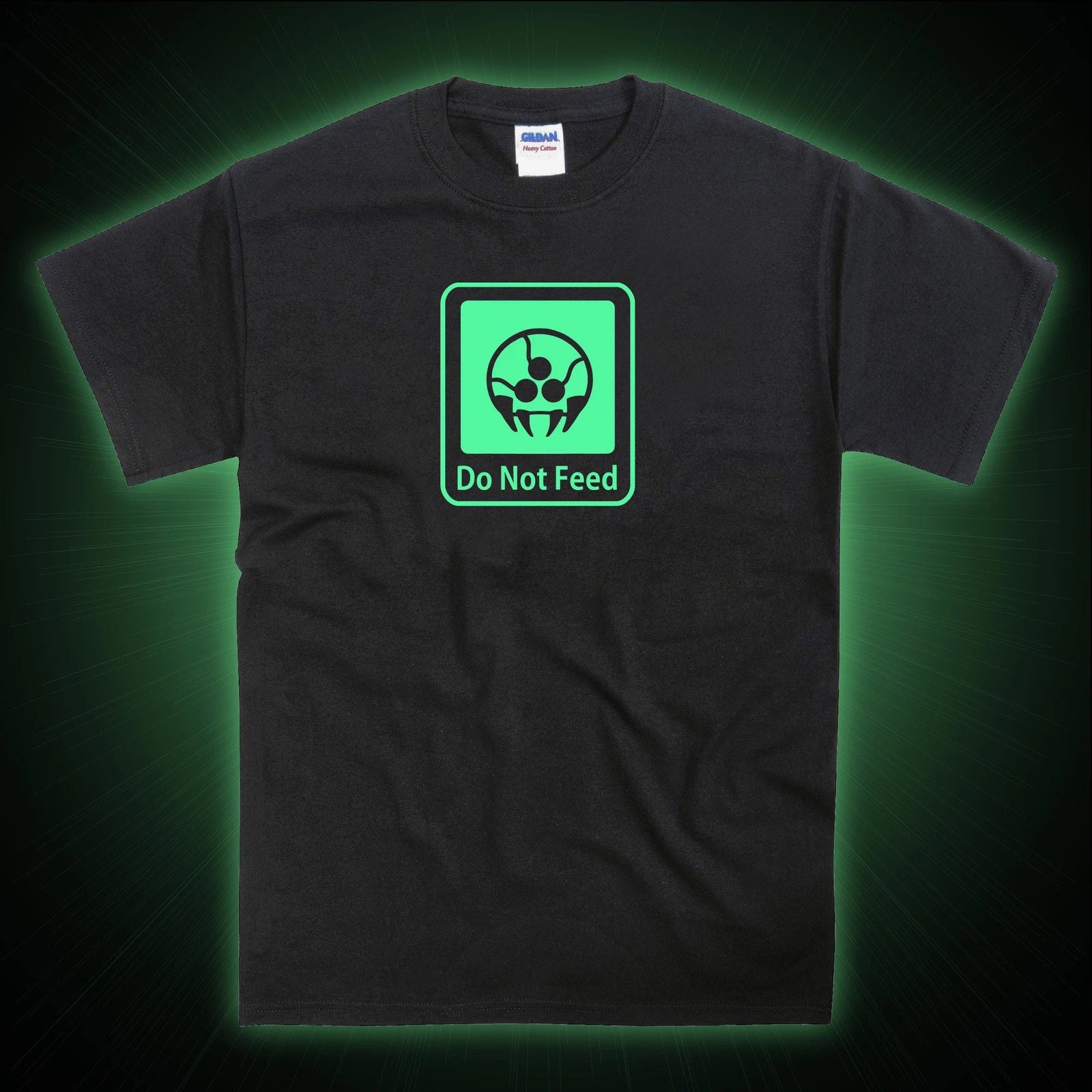 Metroid inspired Alien Do Not Feed Glow in the Dark T-Shirt