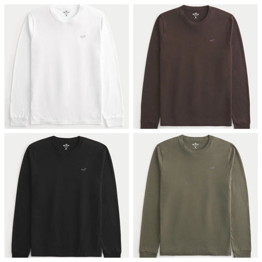 NWT HOLLISTER MEN'S Soft Icon Long Sleeve Tees T-Shirts, Sizes M / L / XL/ XXL
