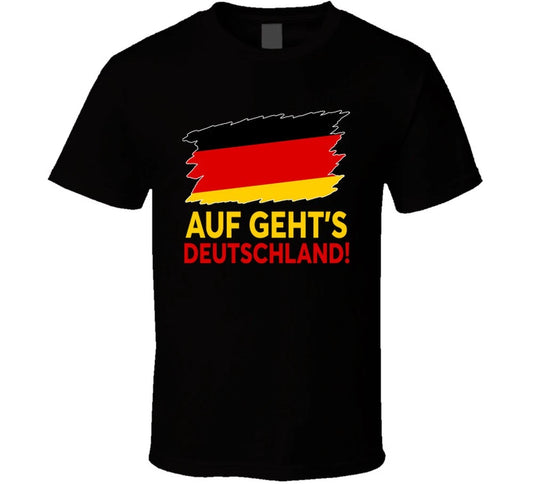 Auf Geht's Deutschland Germany Soccer Football Fan T Shirt
