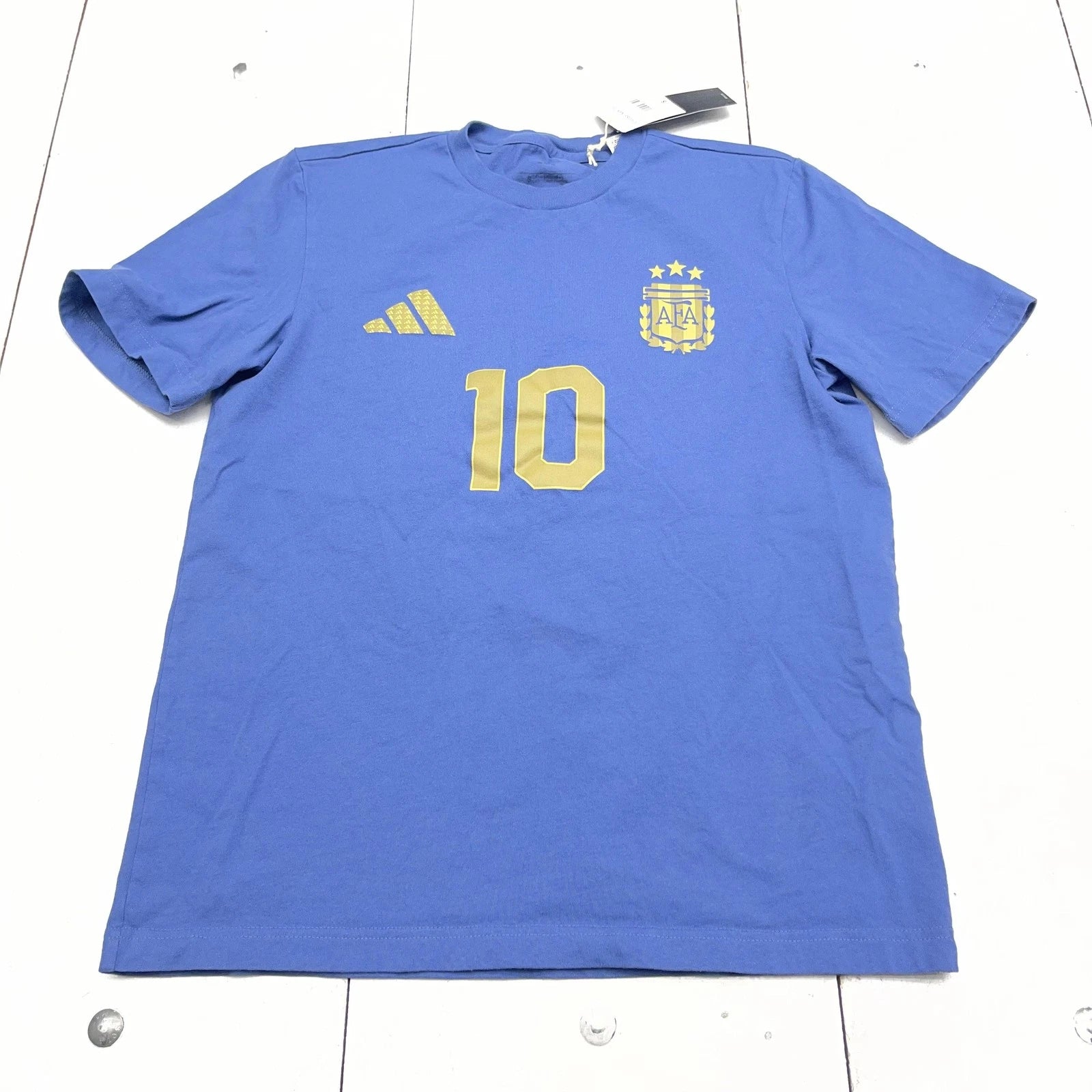 Argentina Shirt Mens Small Blue Soccer Football National Team Messi 10 Adidas
