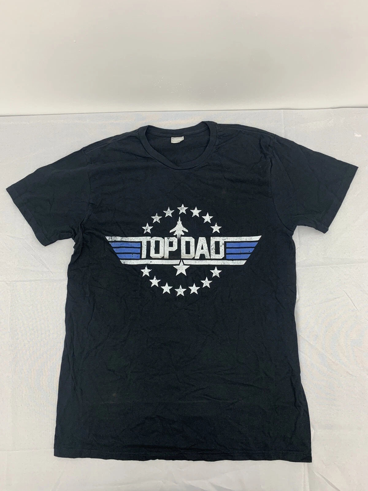 Custom Graphic Short Sleeve Shirt Black Top Dad Adult Size Large