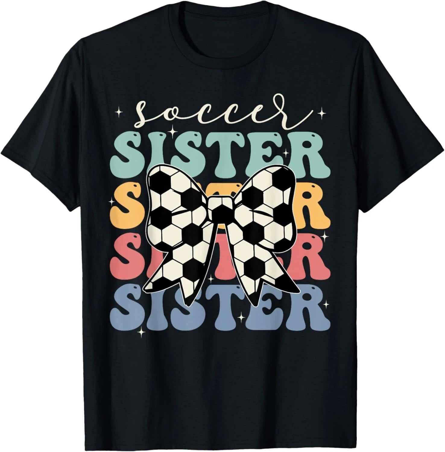 Soccer Sister Vintage Sport Lover Sister Mothers Day Gift Unisex T-Shirt