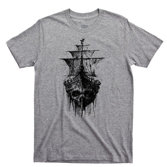 Pirate Life T Shirt Tattoo Buccaneer Booty Treasure Eye Patch Sail Ocean Sea Tee