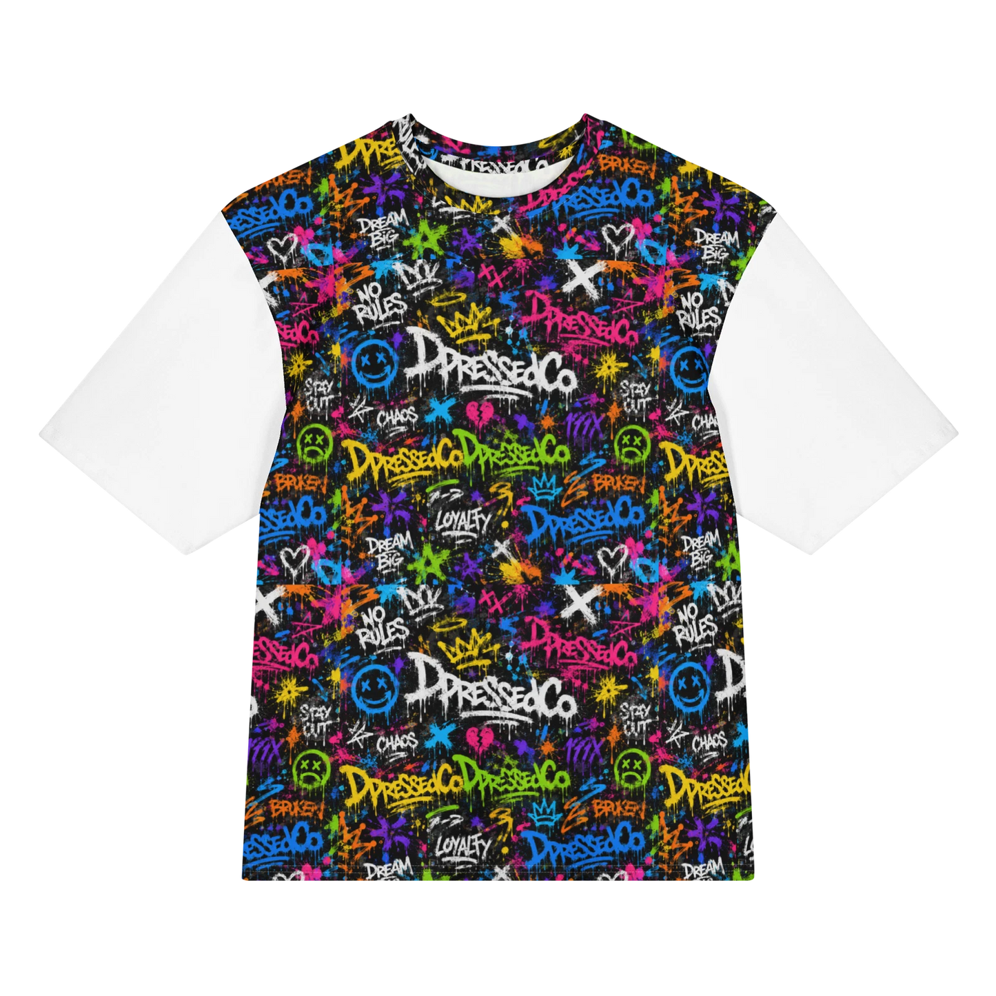 Unisex Y2K Grunge Grafitti Vintage Style Streetwear Oversized cotton T Shirt