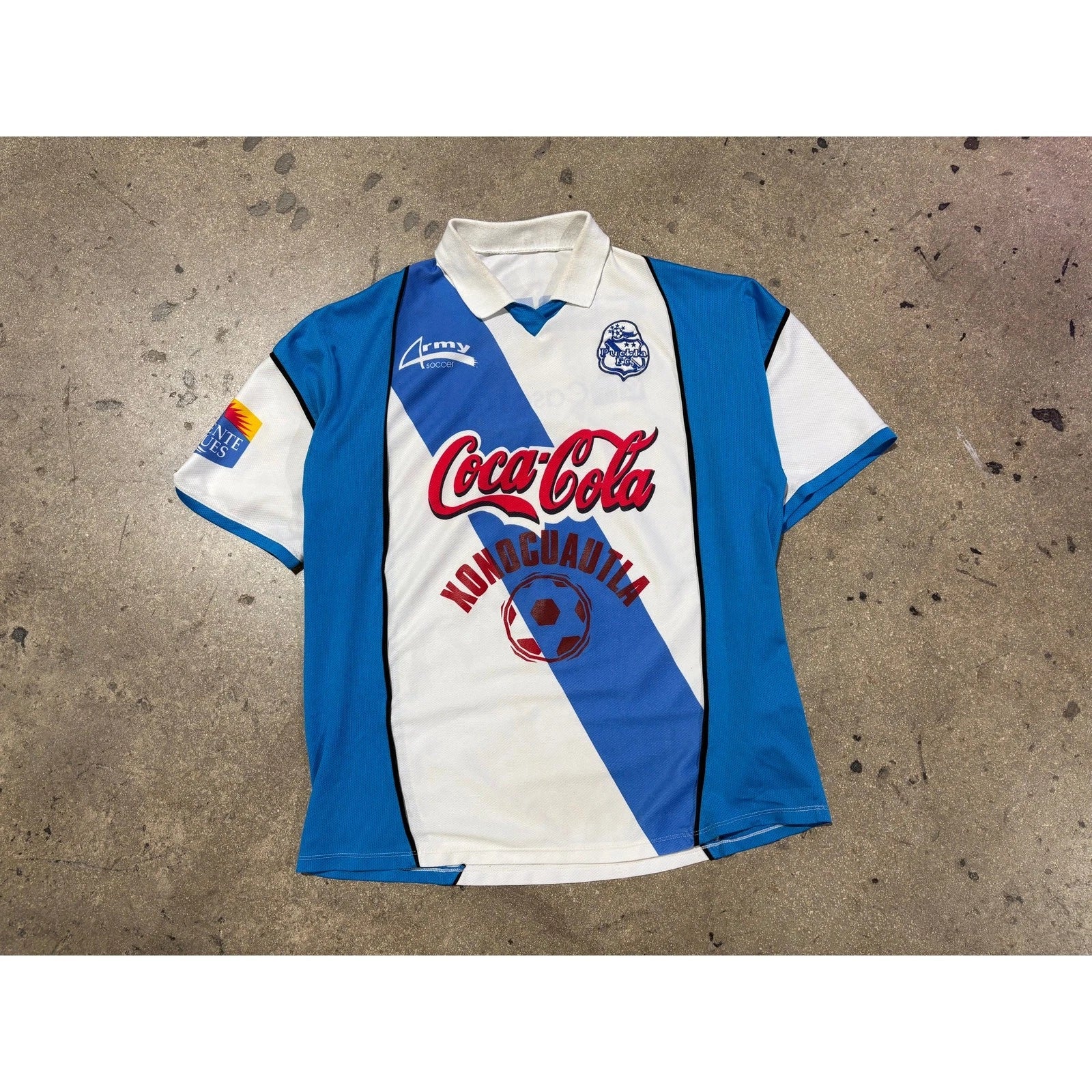 Puebla FC Liga MX Soccer Jersey - White/Blue Size XL